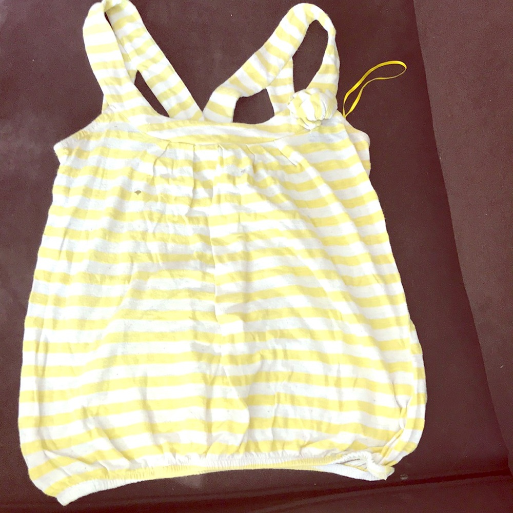 Yellow and white striped shirt